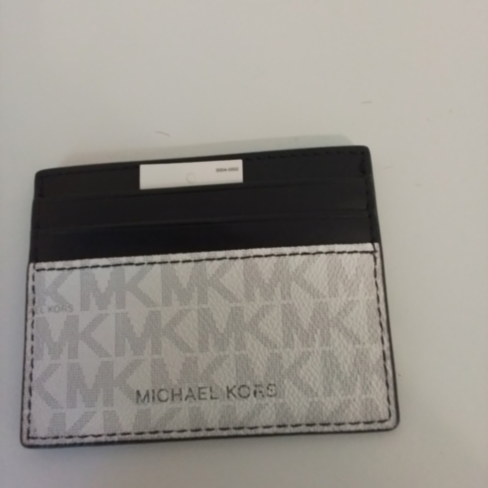 Michael Kors Monogram Black and White Card Holder